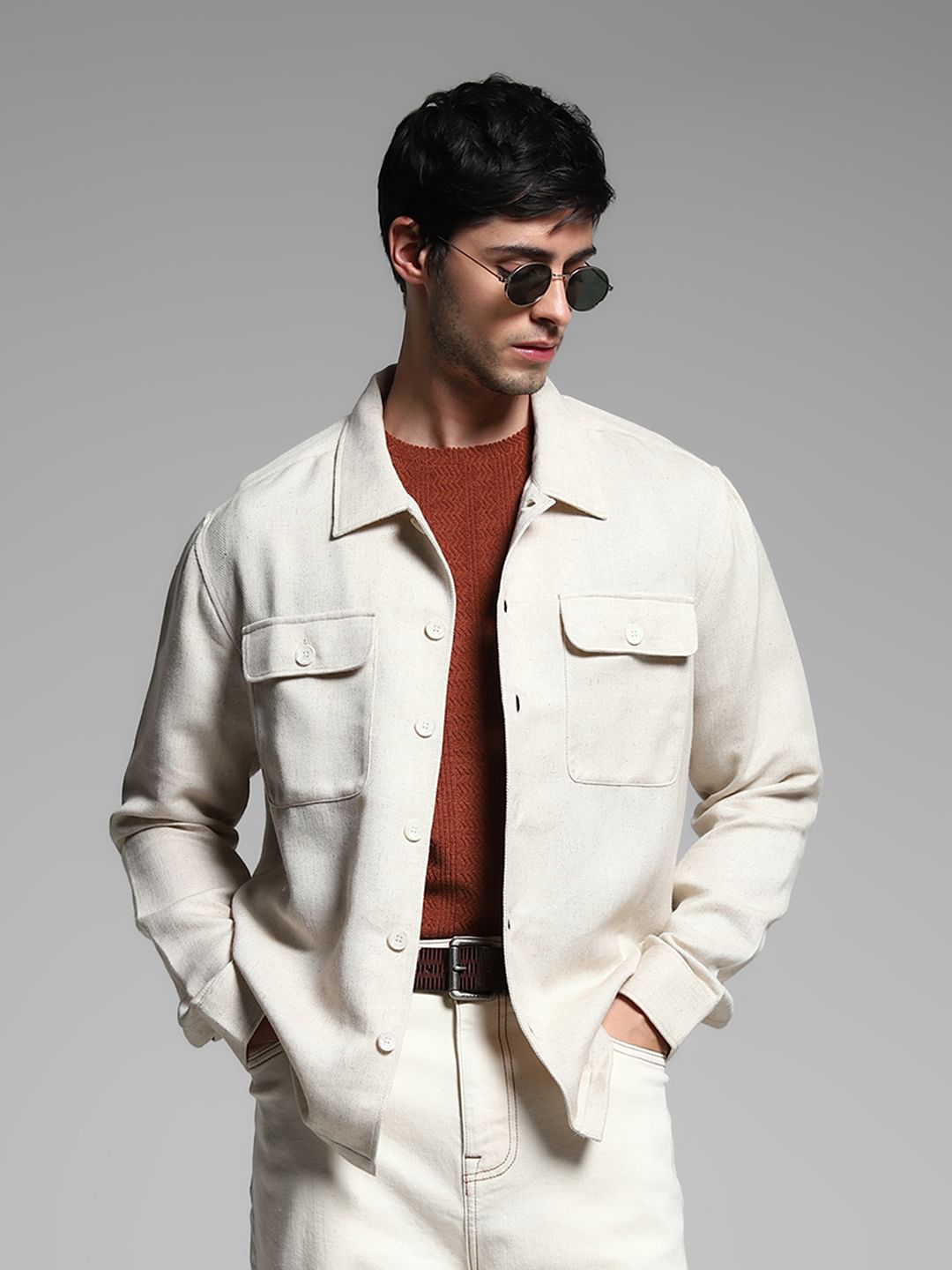 Light Brown Cotton Shirt