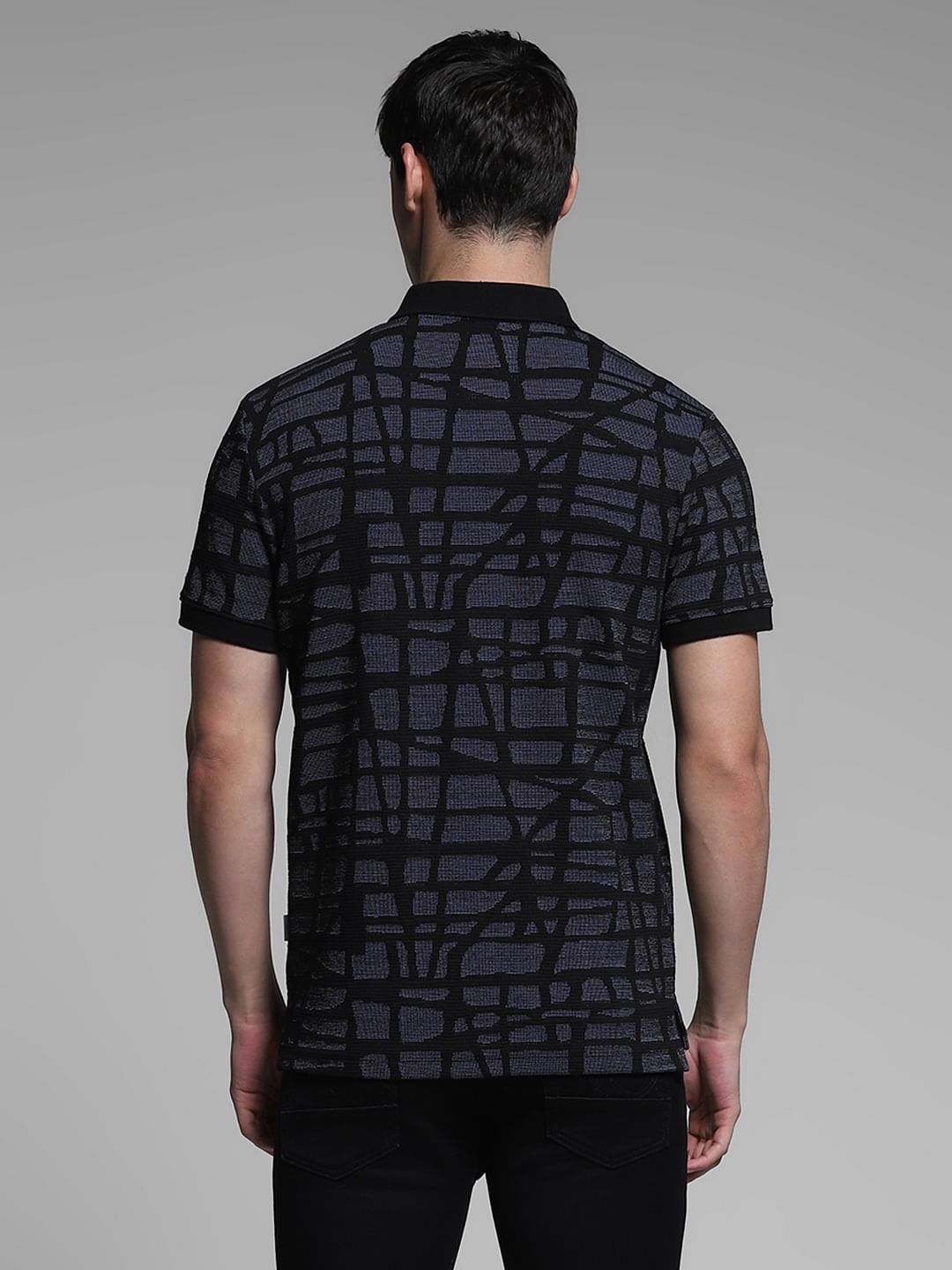 Black Jacquard Polo