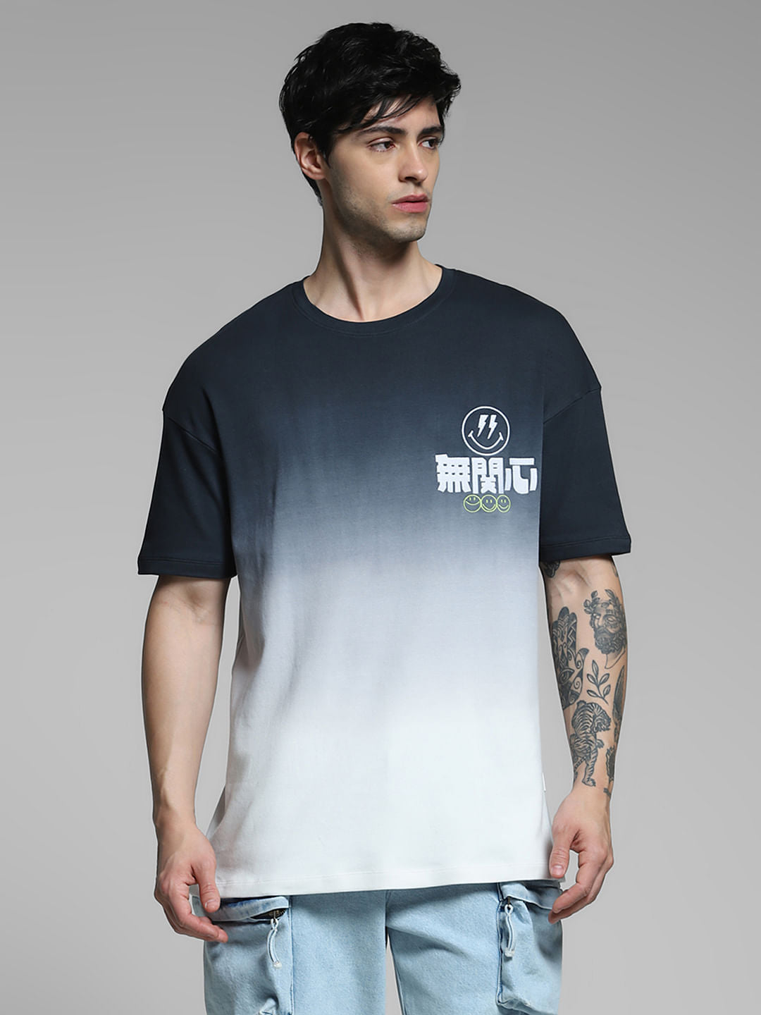 SmileyWorld   Black Ombre Boxy Fit T-shirt