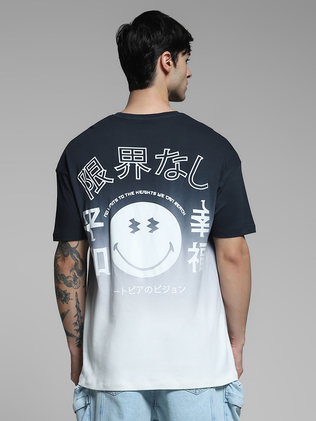 SmileyWorld   Black Ombre Boxy Fit T-shirt