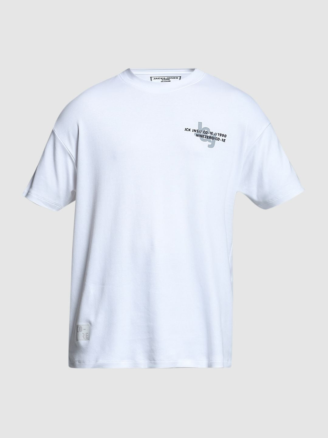 White Printed Oversized T-shirt