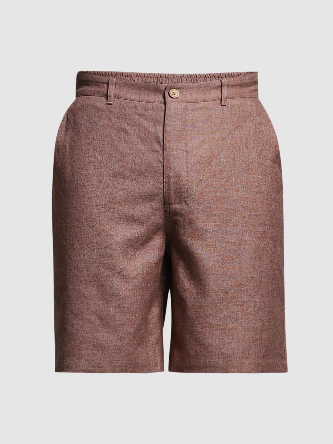 JACK&JONES Dark Brown Linen Blend Shorts
