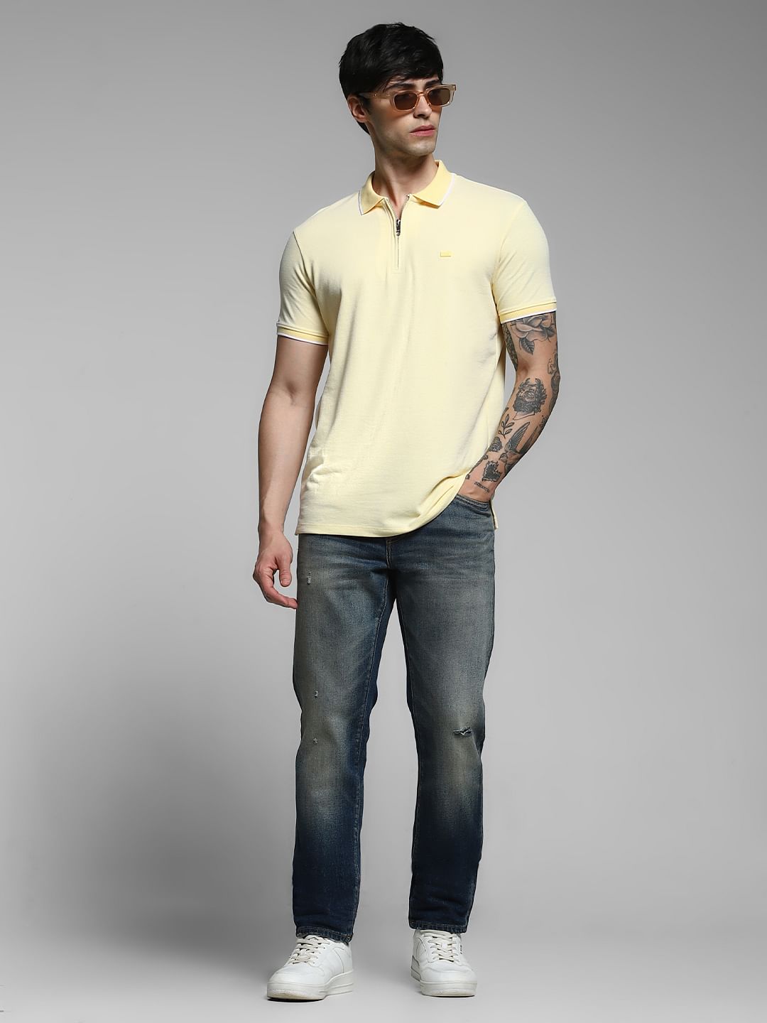 Mildly Distressed Glenn Slim Fit Jeans