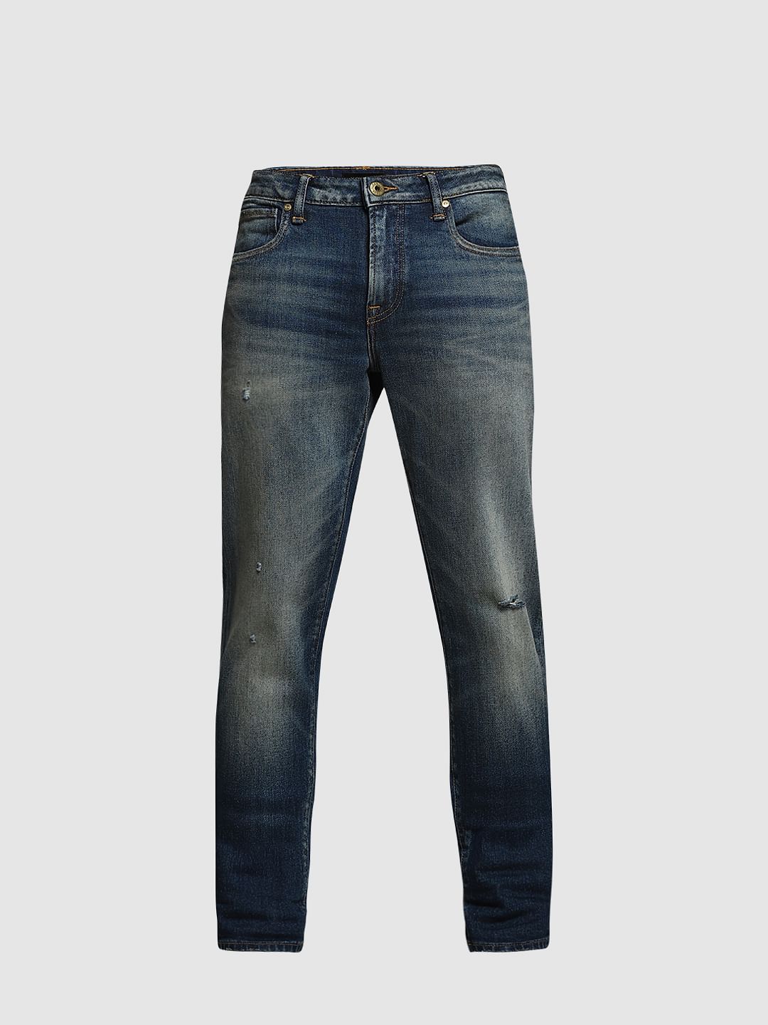 Mildly Distressed Glenn Slim Fit Jeans