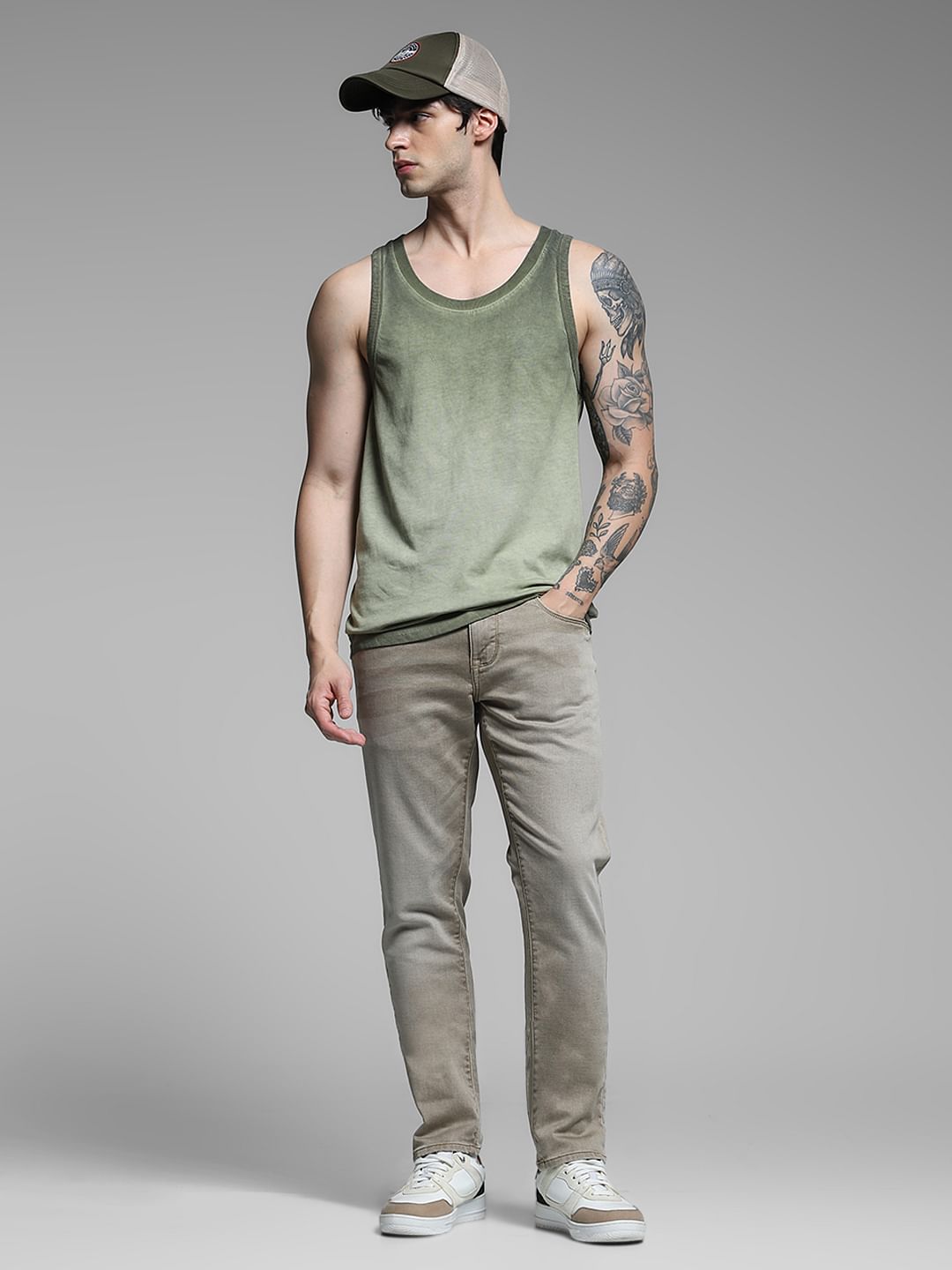 Brown Low Rise Glenn Slim Fit Jeans