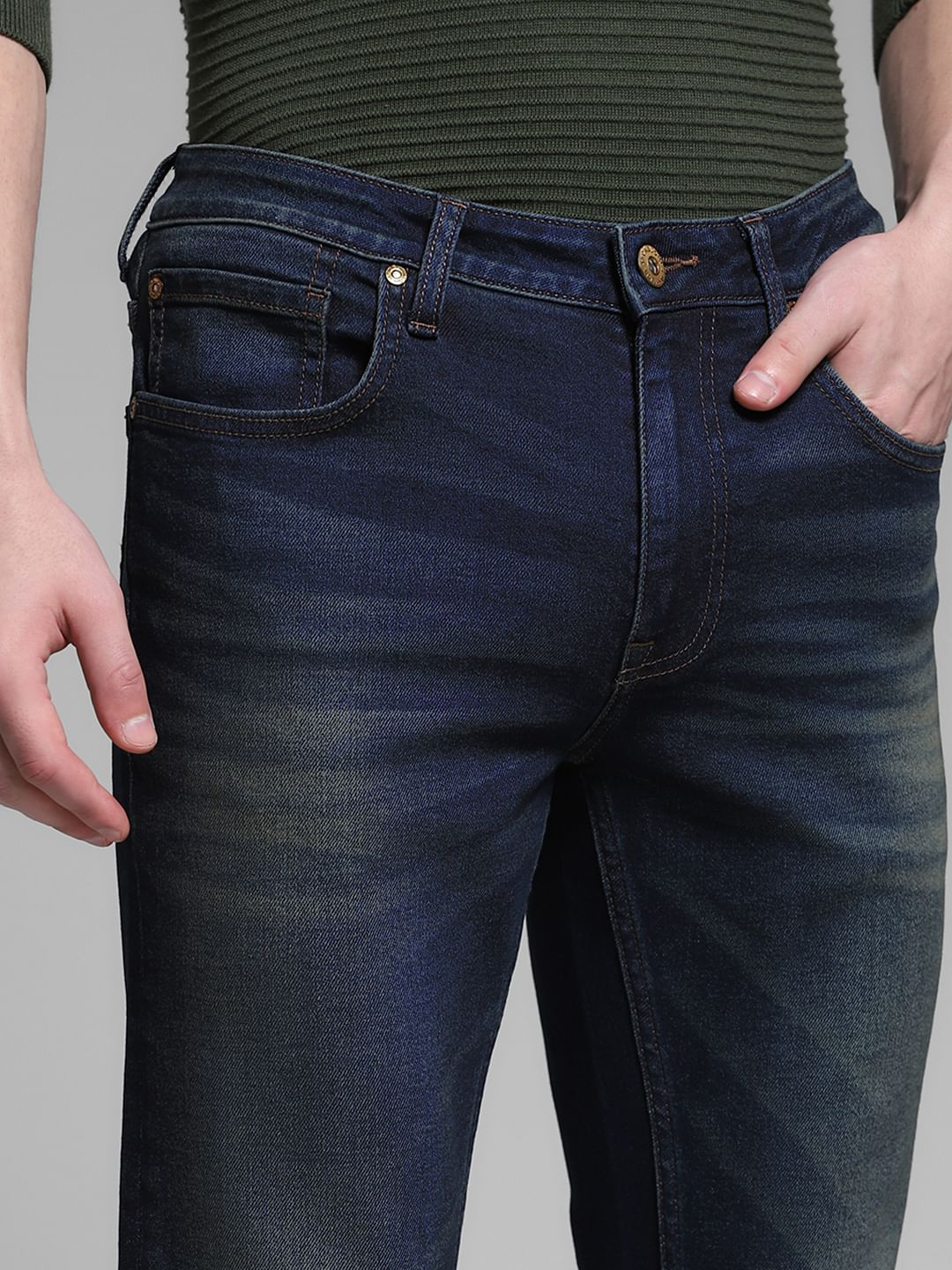 Dark Blue Low Rise Ben Skinny Jeans