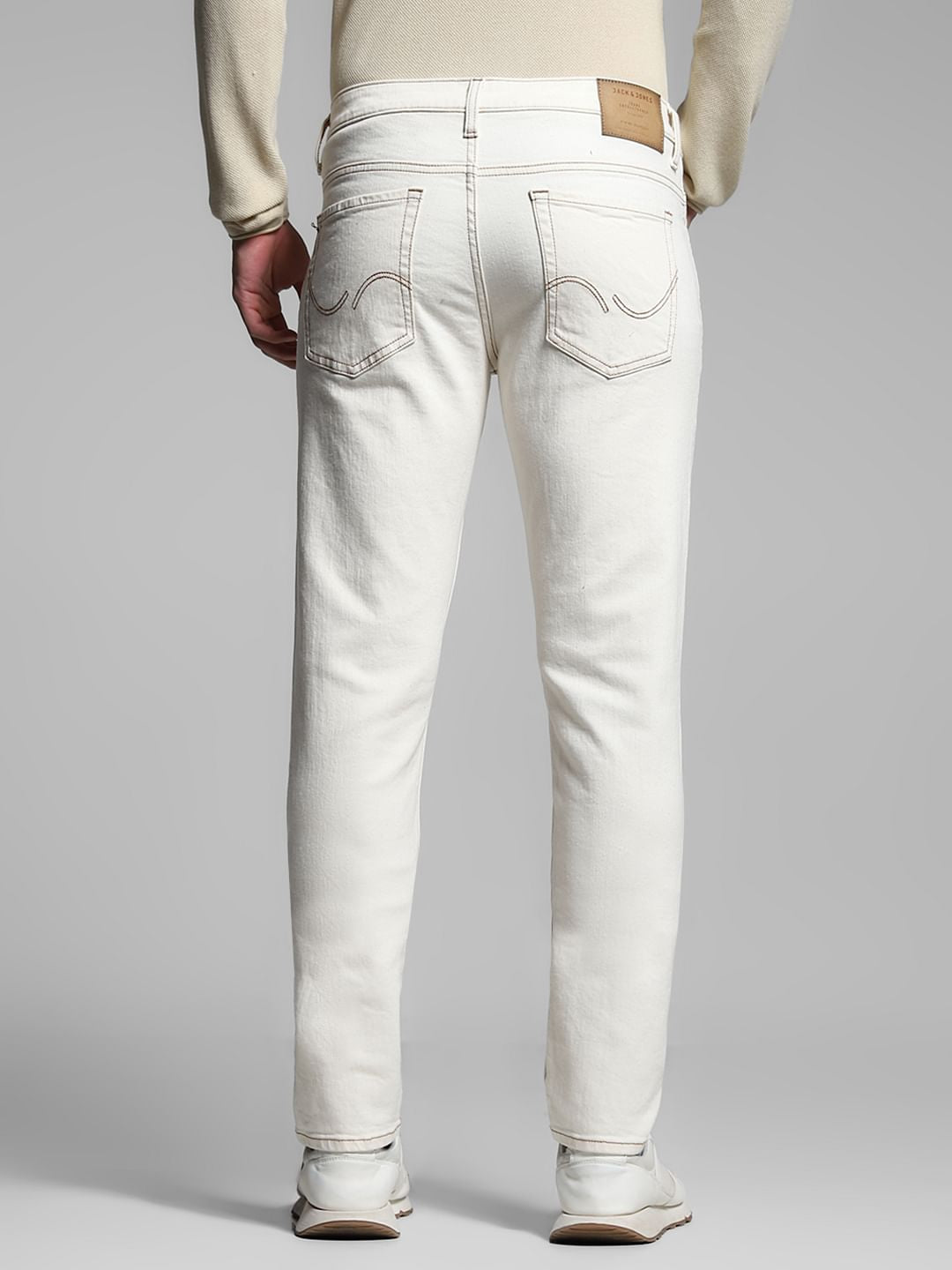 Ecru Low Rise Glenn Slim Fit Jeans