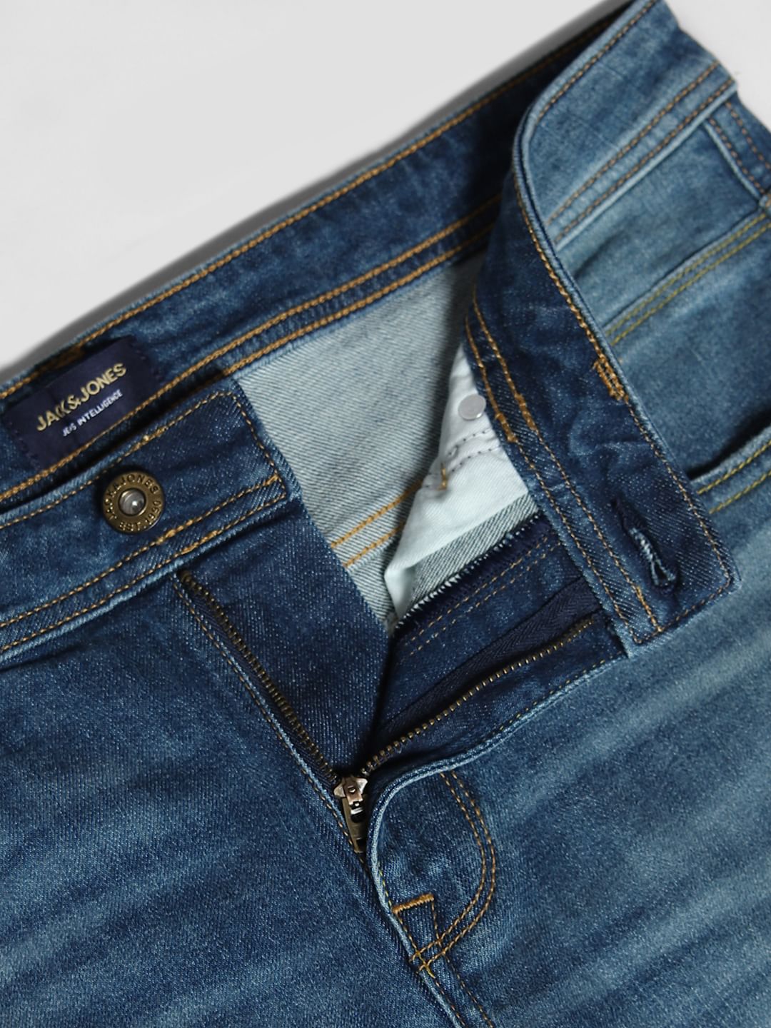 Blue Brak Slim Fit Cropped Jeans