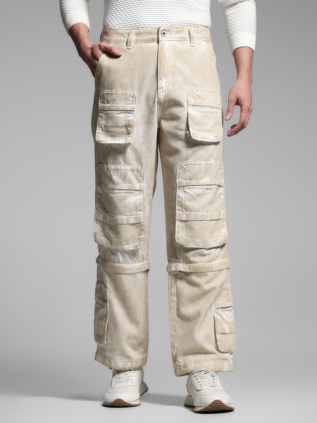 Ecru Multi-Style Dario Loose Fit Jeans