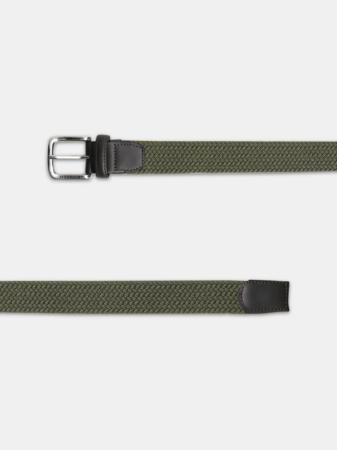 Dark Green Braided Belt