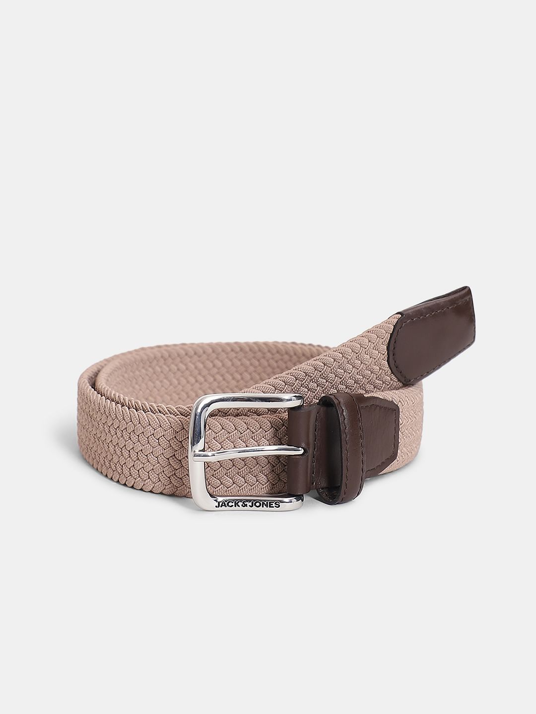 Beige Braided Belt - 85 cm