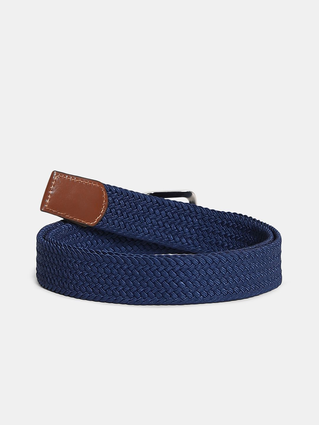 Navy Blue Braided Belt