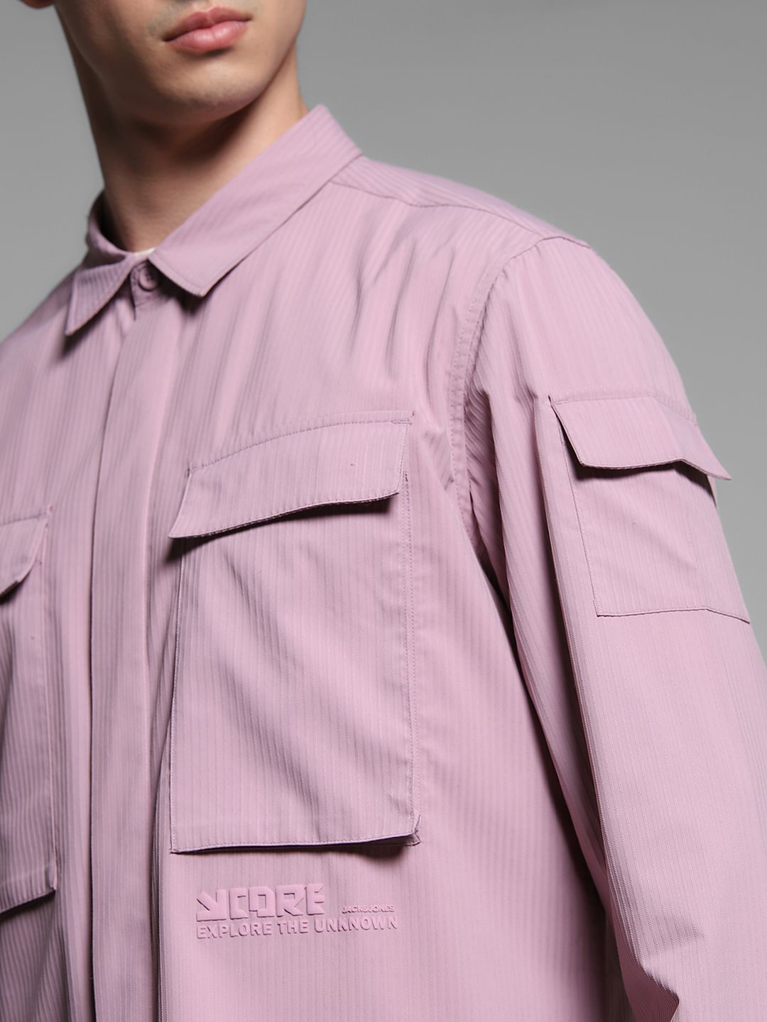 Lilac Oversized Full Sleeves Shirt