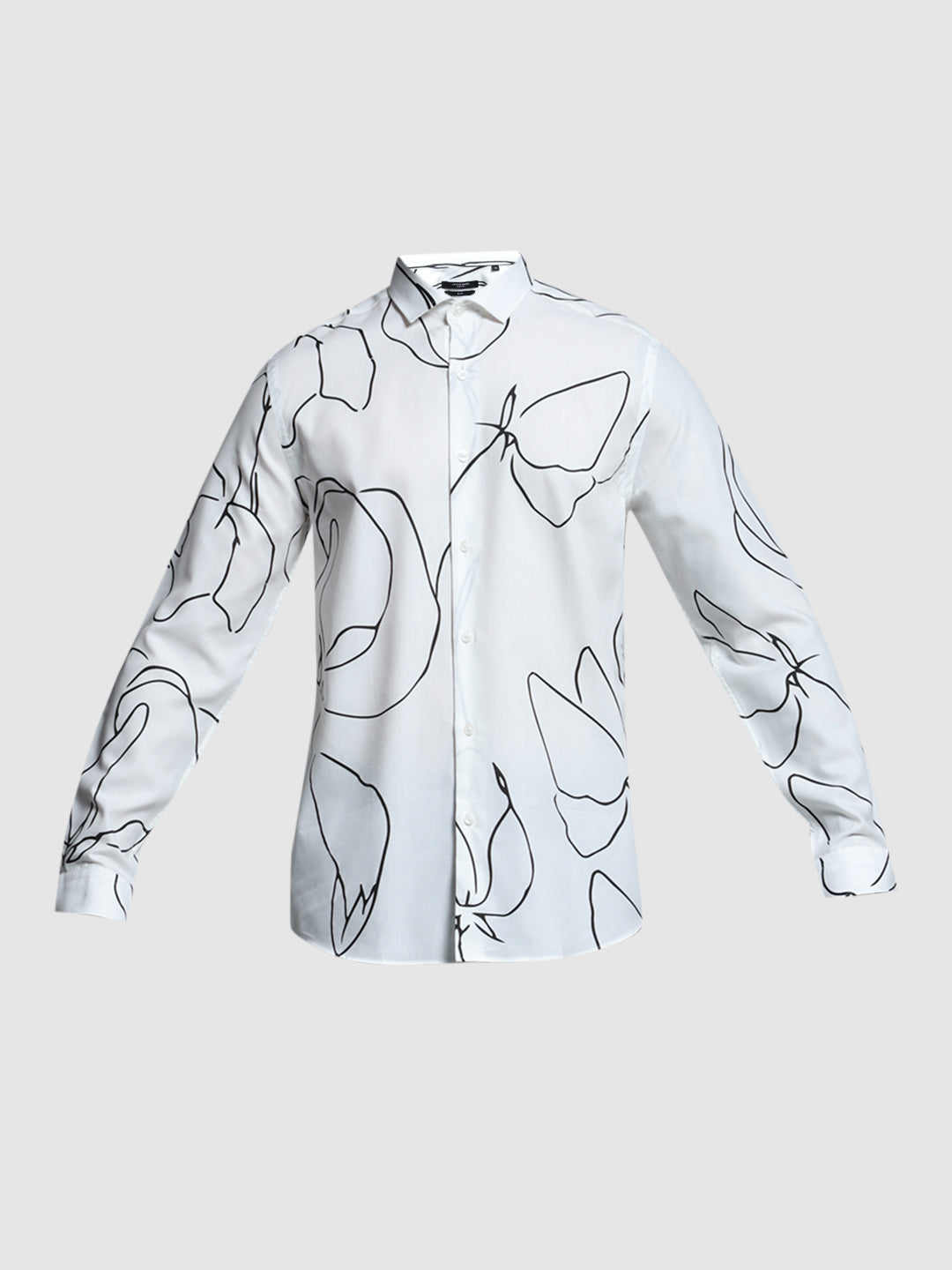 JACK&JONES White Abstract Print Shirt