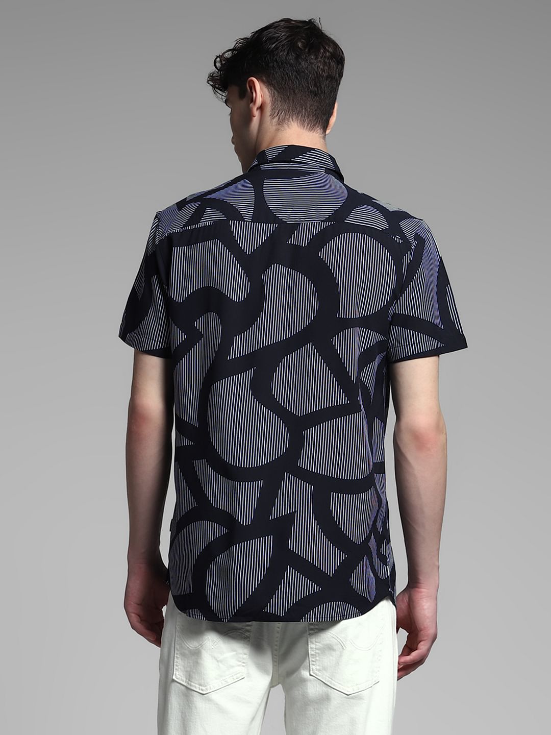 Black Abstract Print Shirt