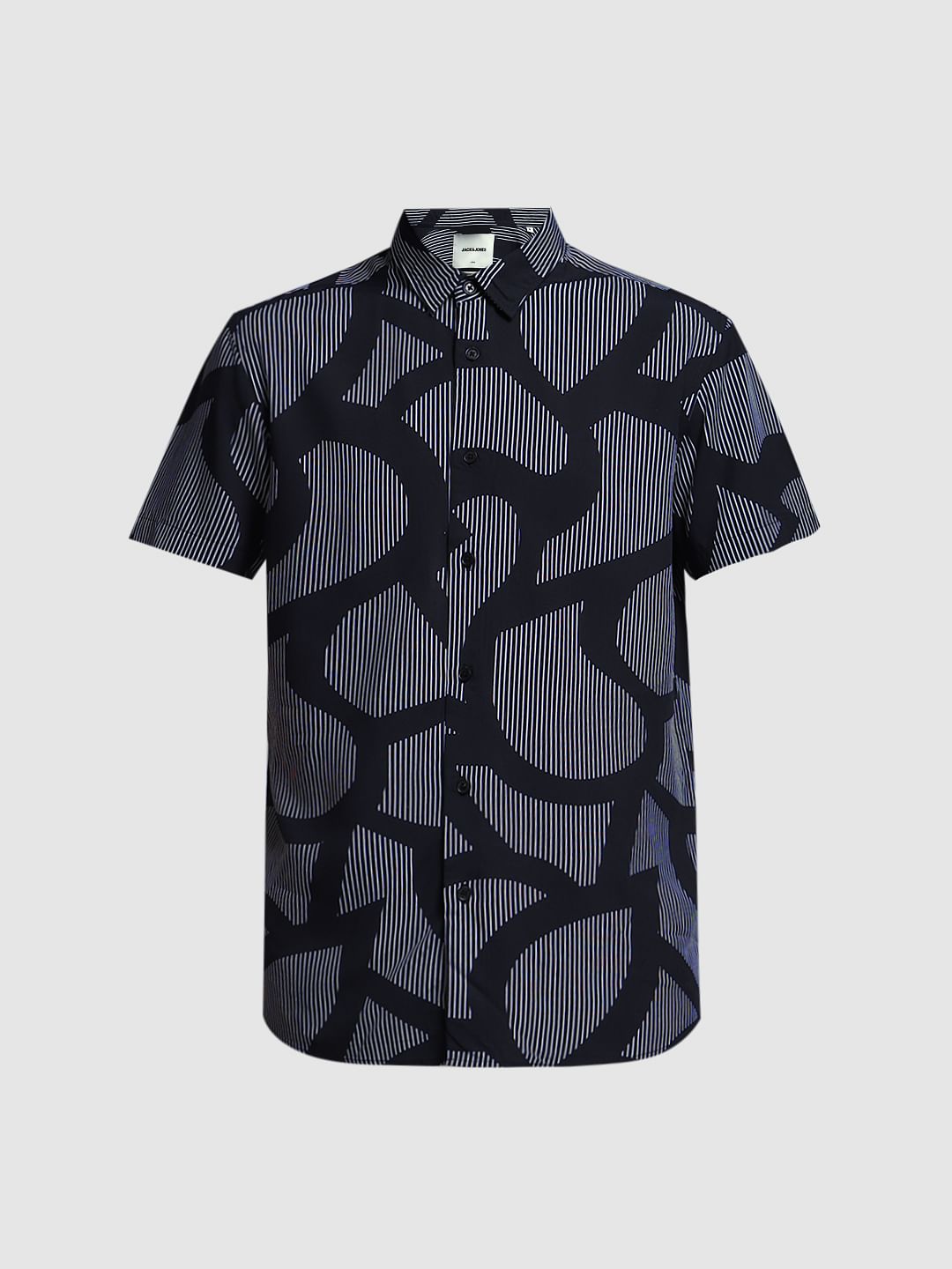 Black Abstract Print Shirt