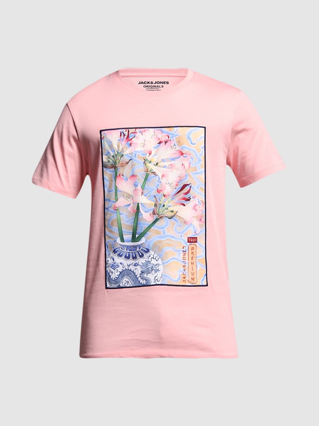 Pink Graphic Print Cotton T-shirt