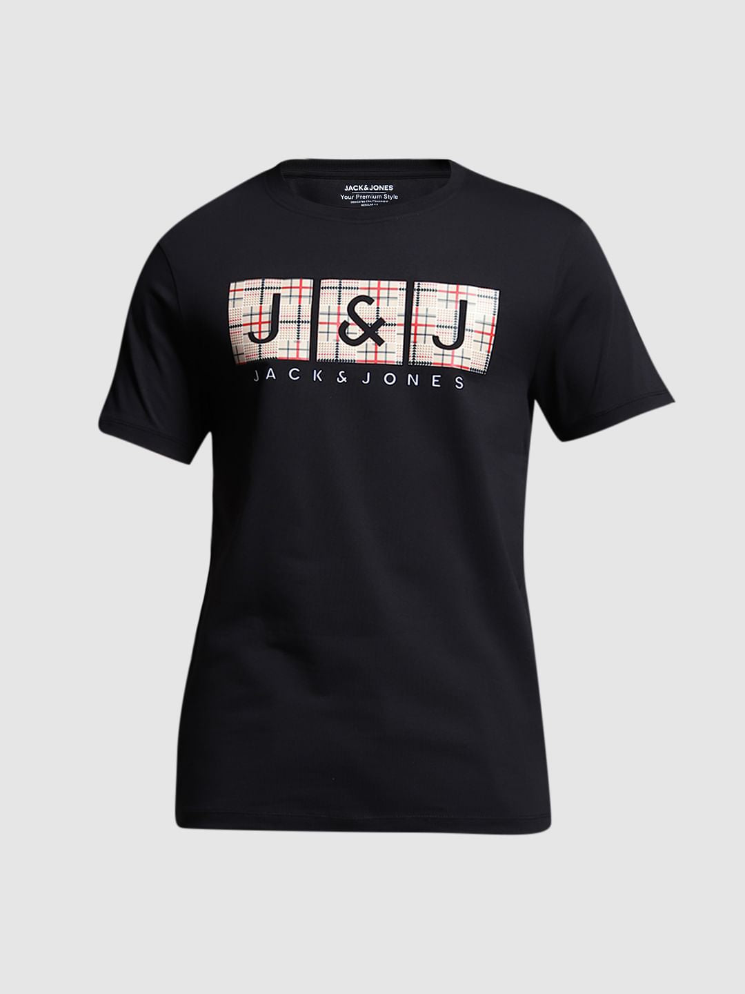 Black Logo Print Cotton T-shirt