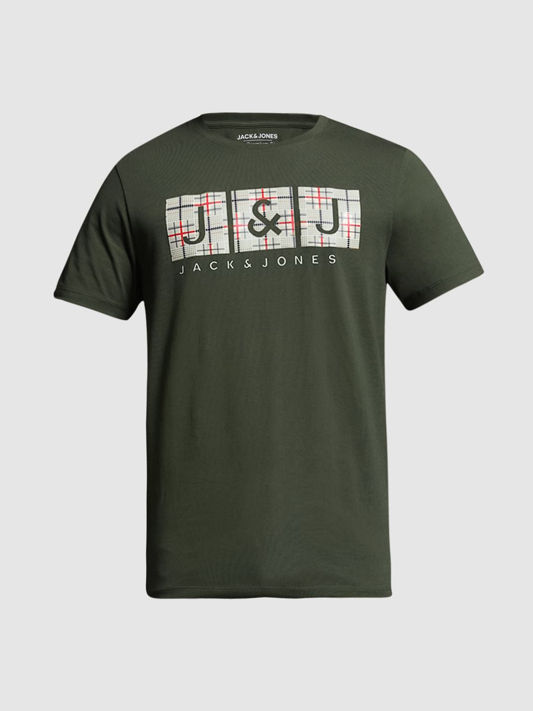Olive Logo Print Cotton T-shirt