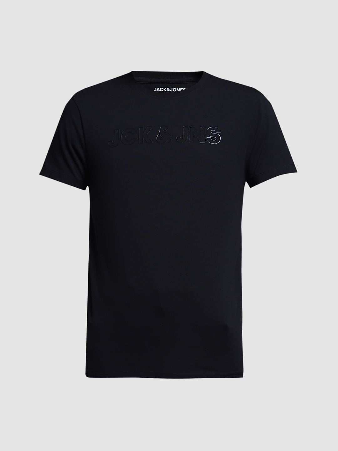 Black Logo Print Cotton T-shirt