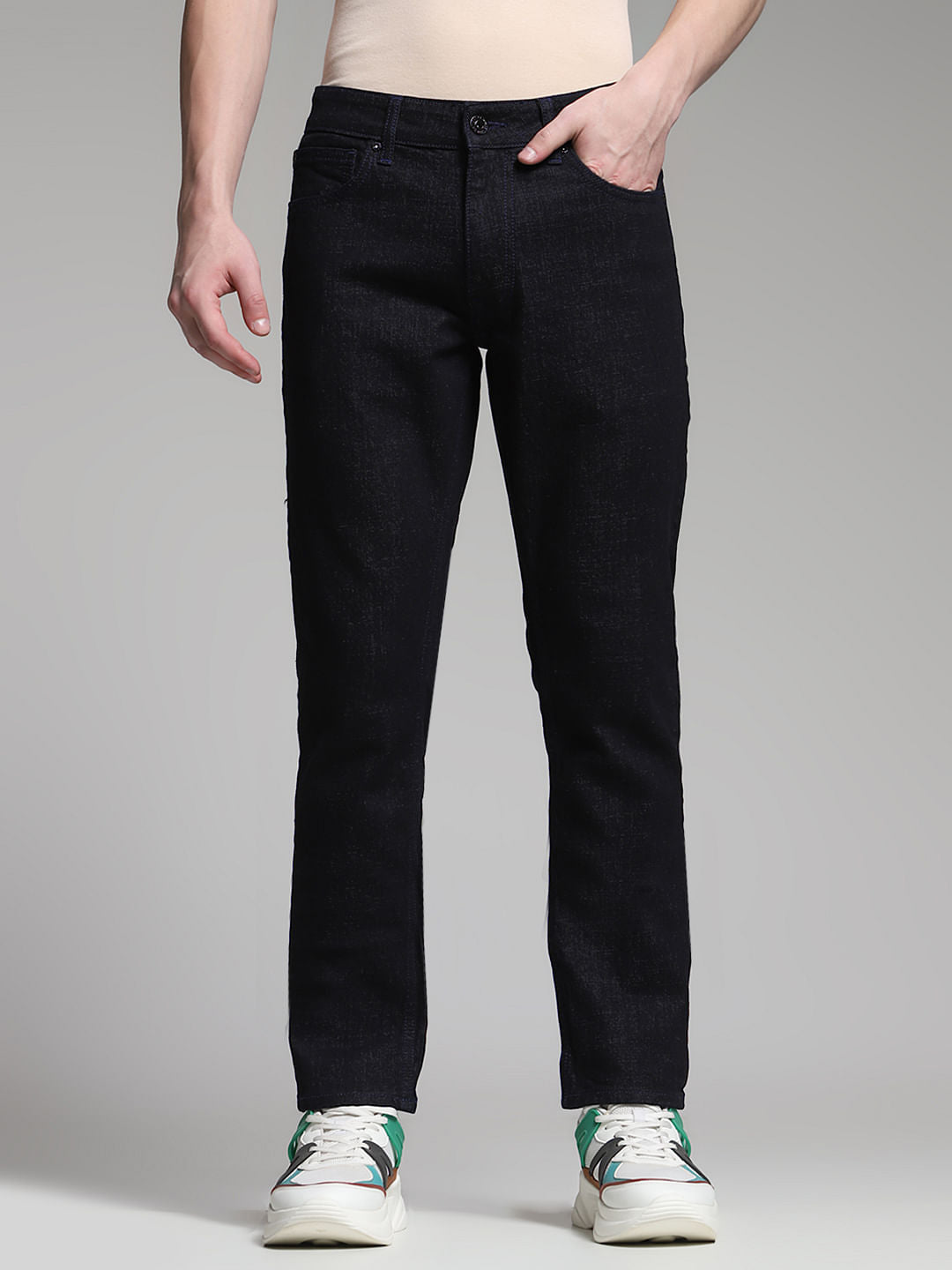 Black Low Rise Glenn Slim Fit Jeans - 28/30