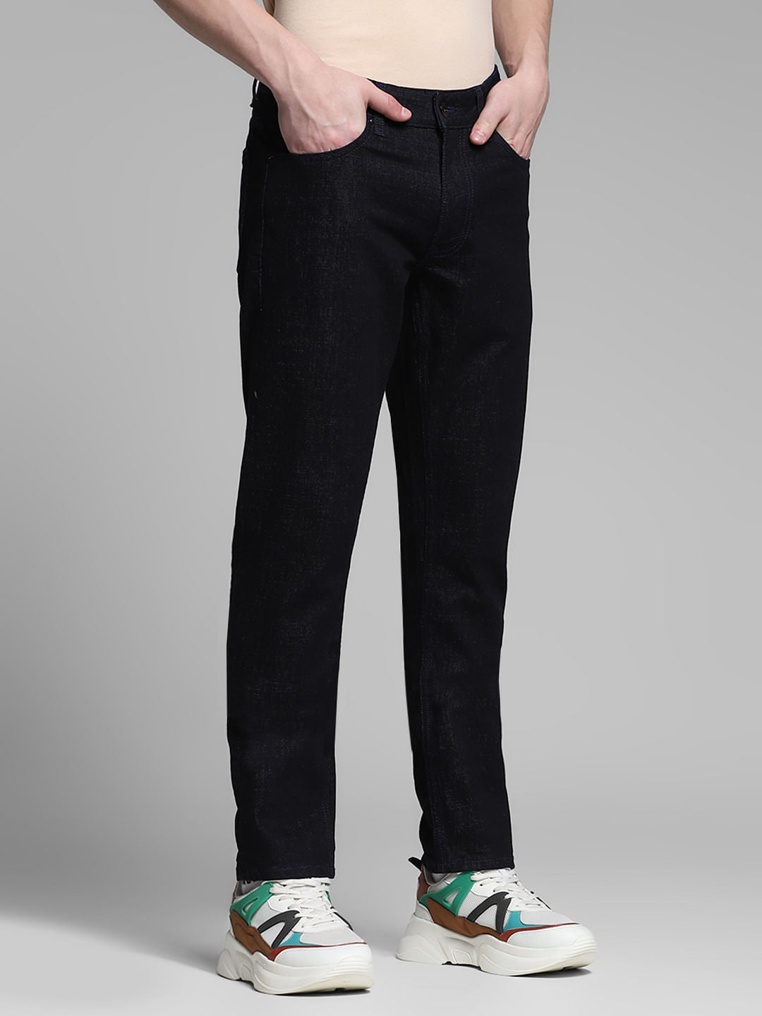 Black Low Rise Glenn Slim Fit Jeans