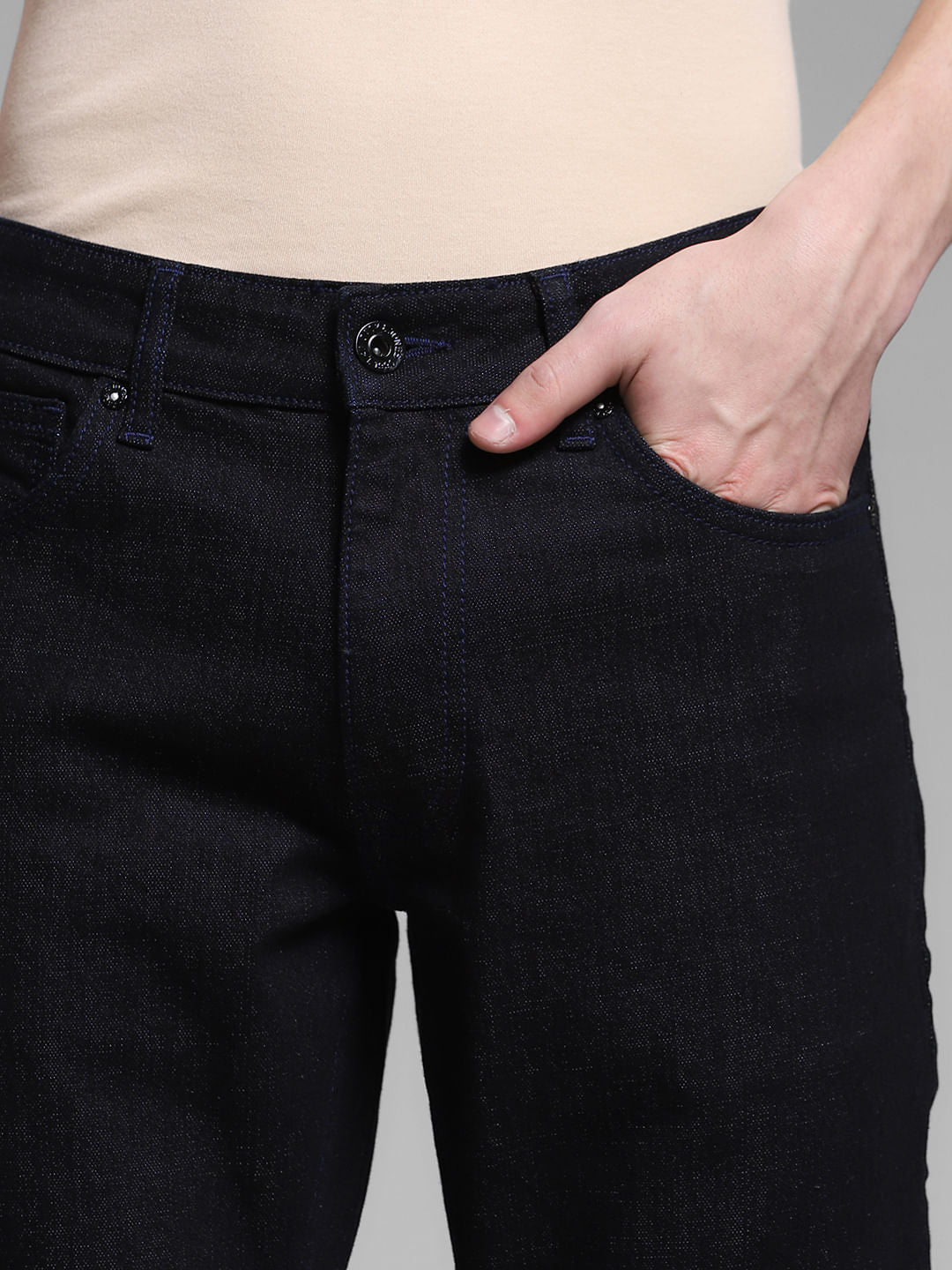 Black Low Rise Glenn Slim Fit Jeans