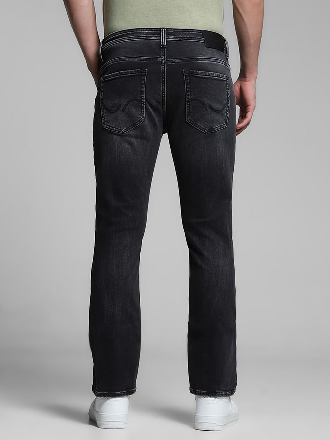 Black Low Rise Clark Regular Fit Jeans