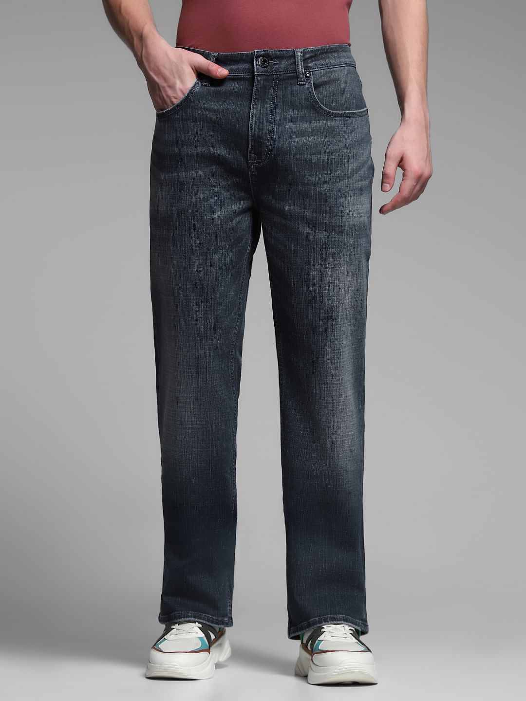 Dark Grey High Rise Cliff Bootcut Jeans - 28/30