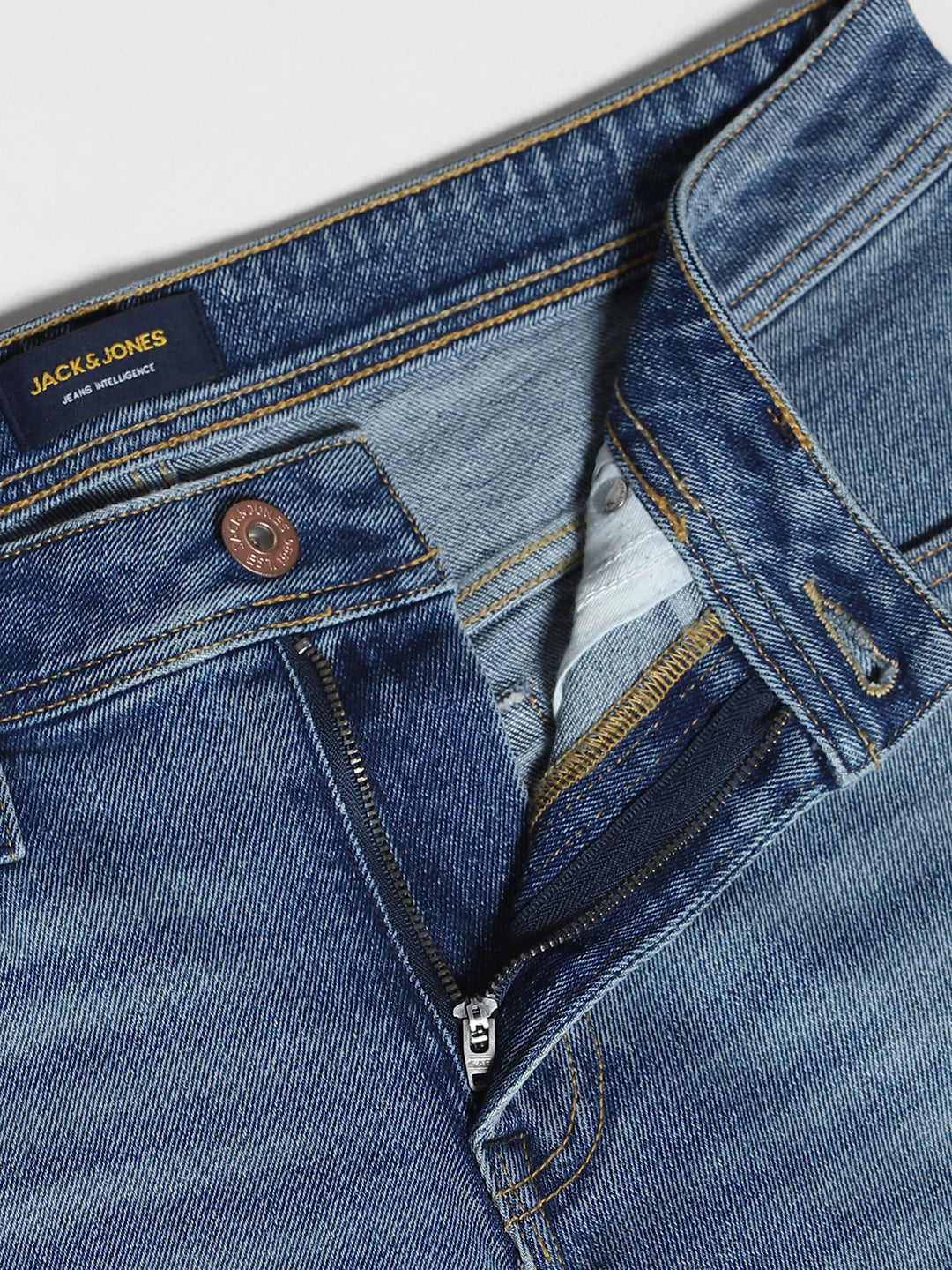 JACK&JONES Blue Brak Slim Fit Cropped Jeans