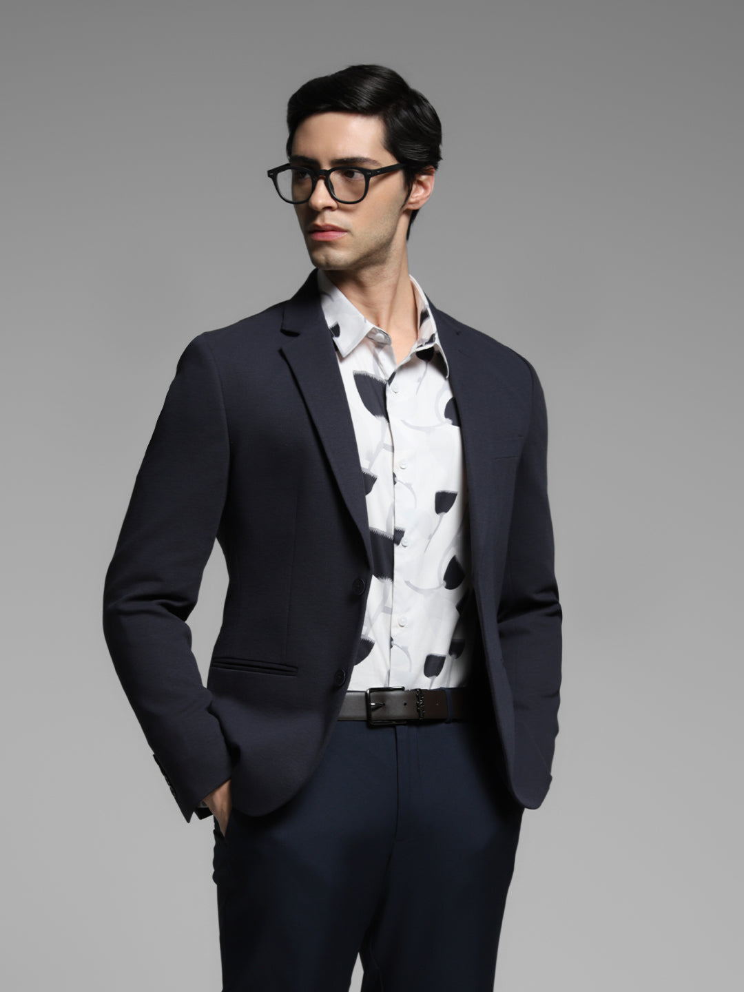 Navy Blue Tailored Slim Fit Blazer