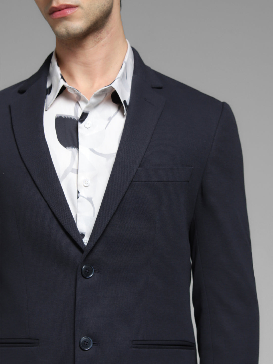 Navy Blue Tailored Slim Fit Blazer