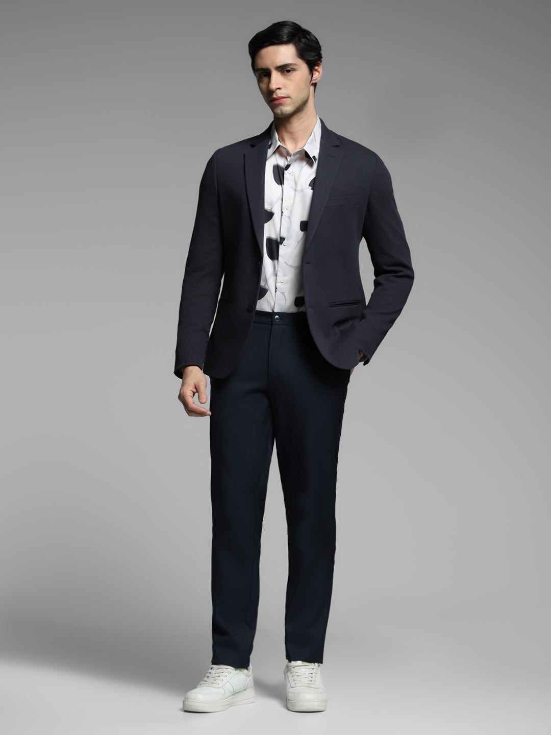 Navy Blue Tailored Slim Fit Blazer