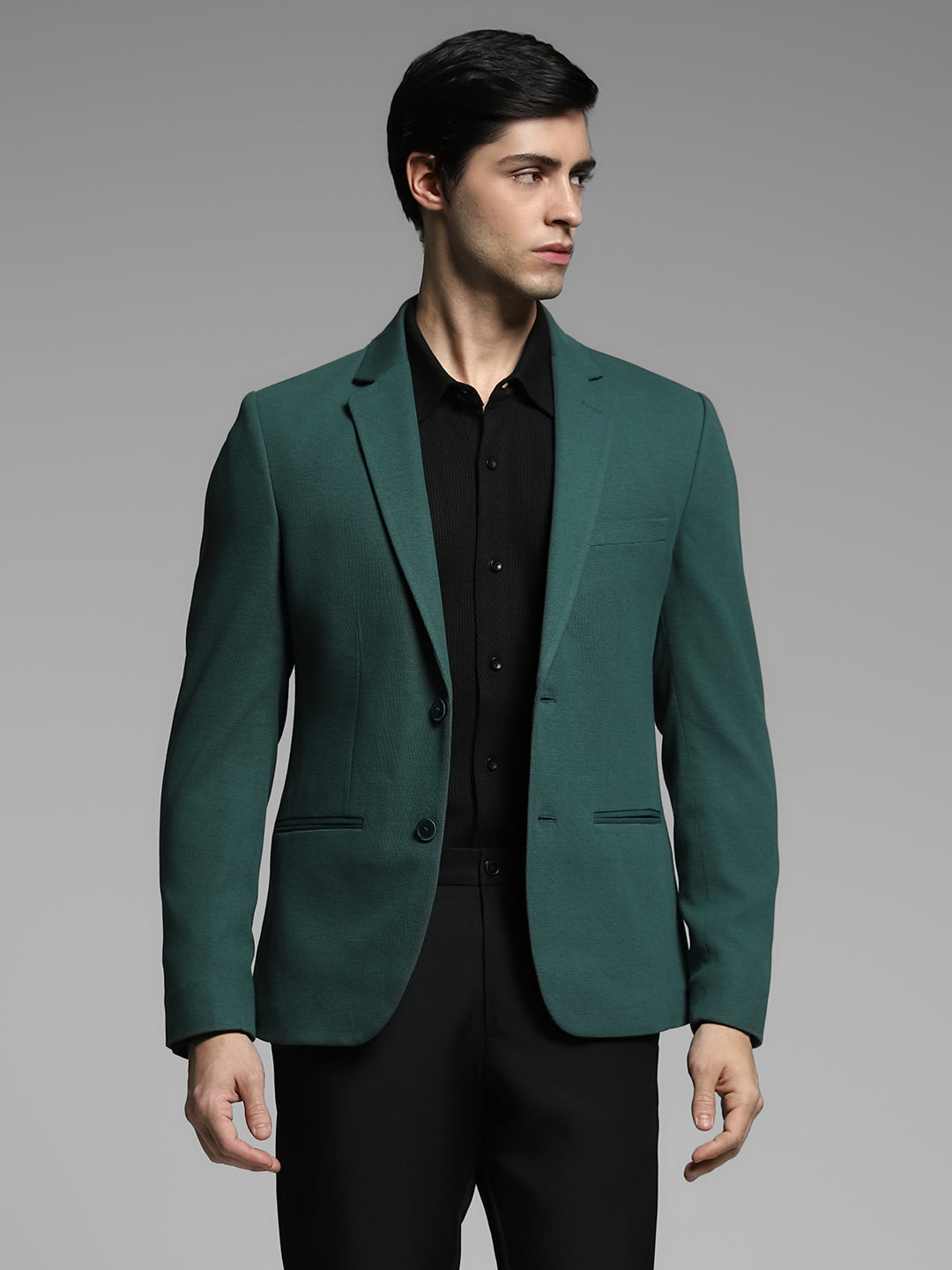 Turquoise Tailored Slim Fit Blazer