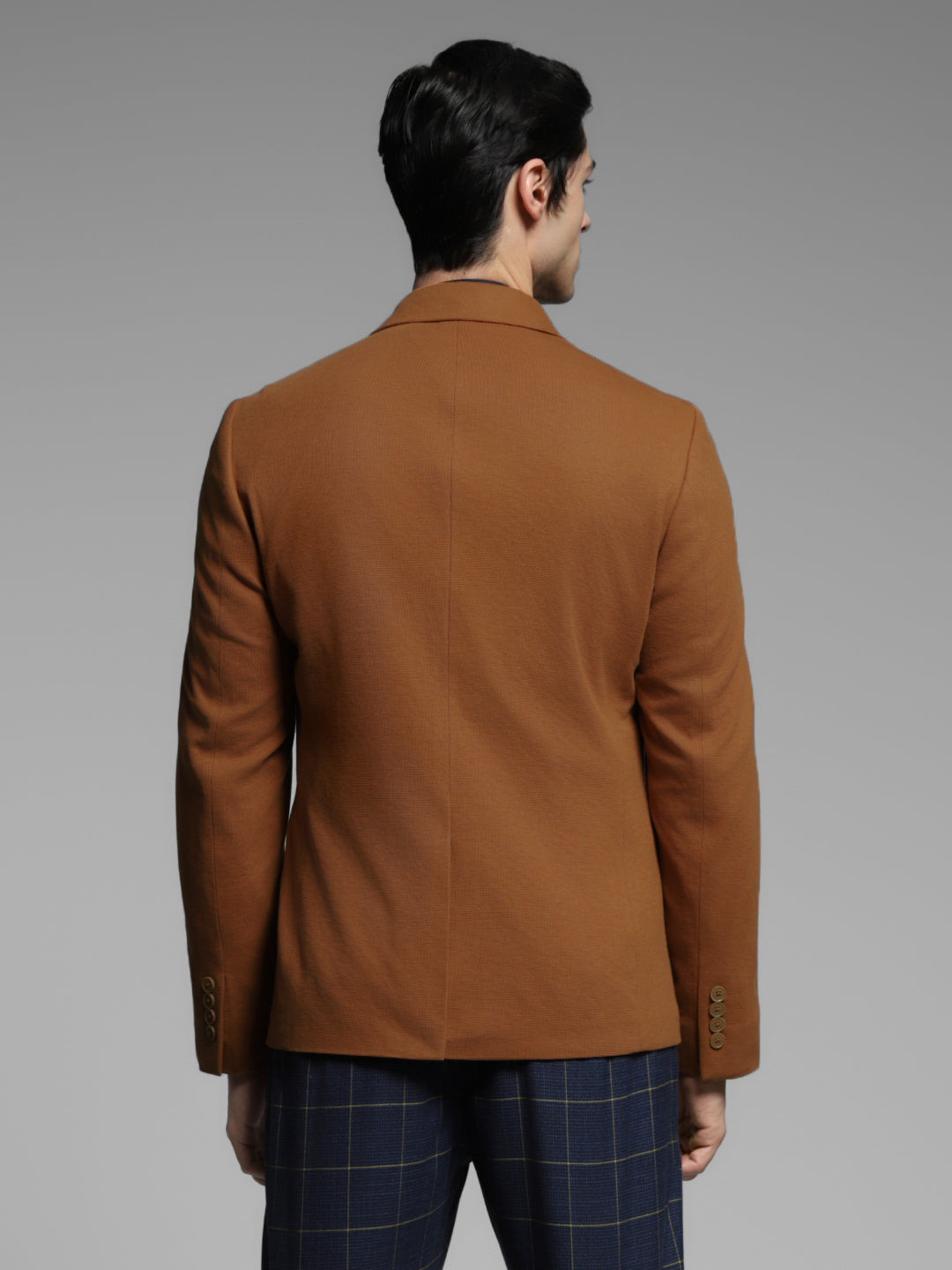 Dark Brown Tailored Slim Fit Blazer