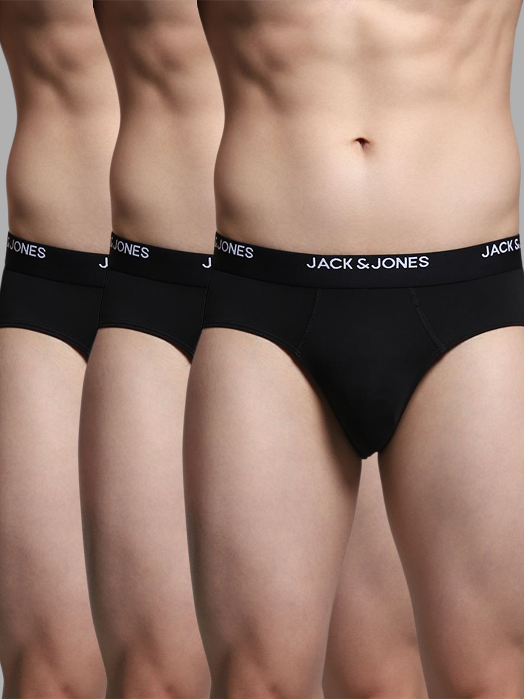 Pack of 3 Jet Black Briefs - S