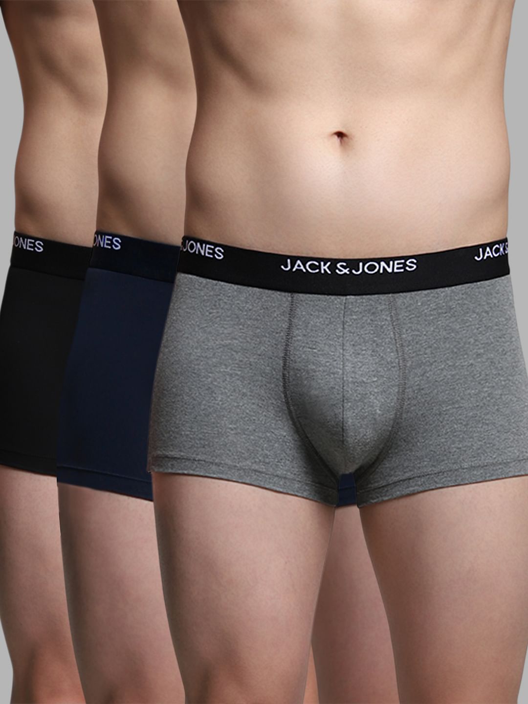 Pack of 3 Trunks - Blue, Grey, Black - S
