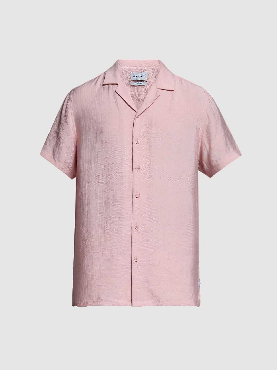 Pink Rayon Comfort Fit Shirt