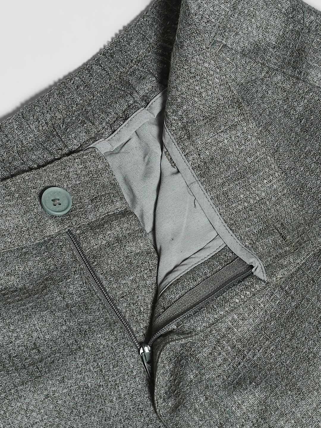 Olive Green Dobby Co-ord Set Shorts