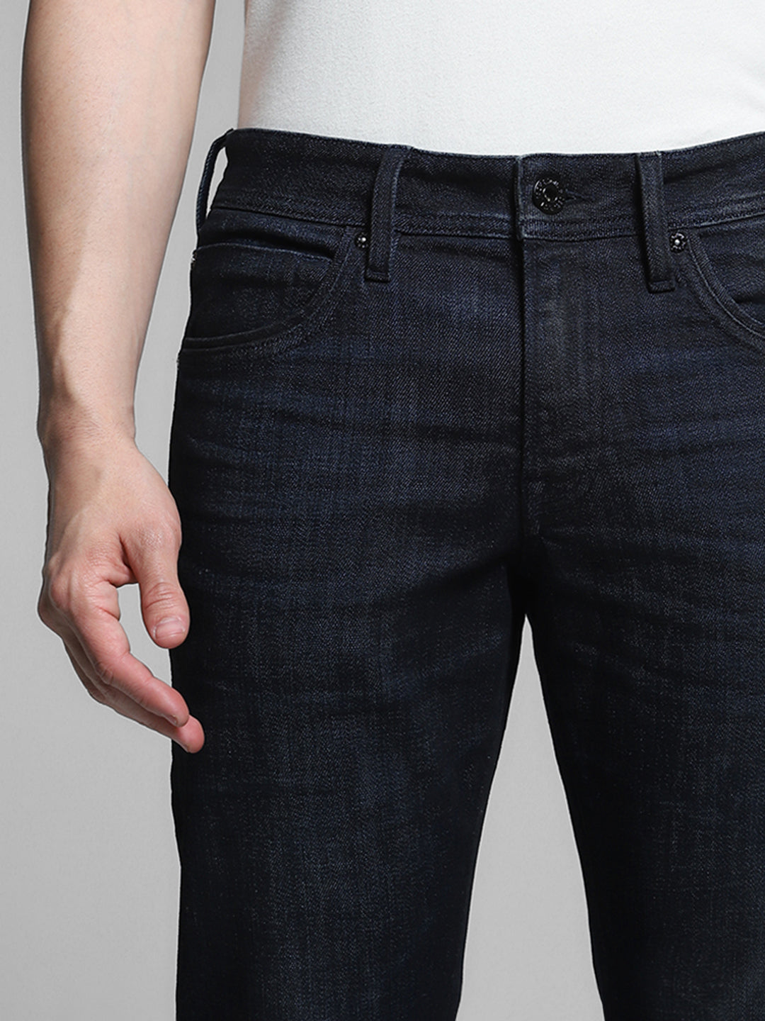 JACK&JONES Dark Blue Low Rise Glenn Slim Fit Jeans