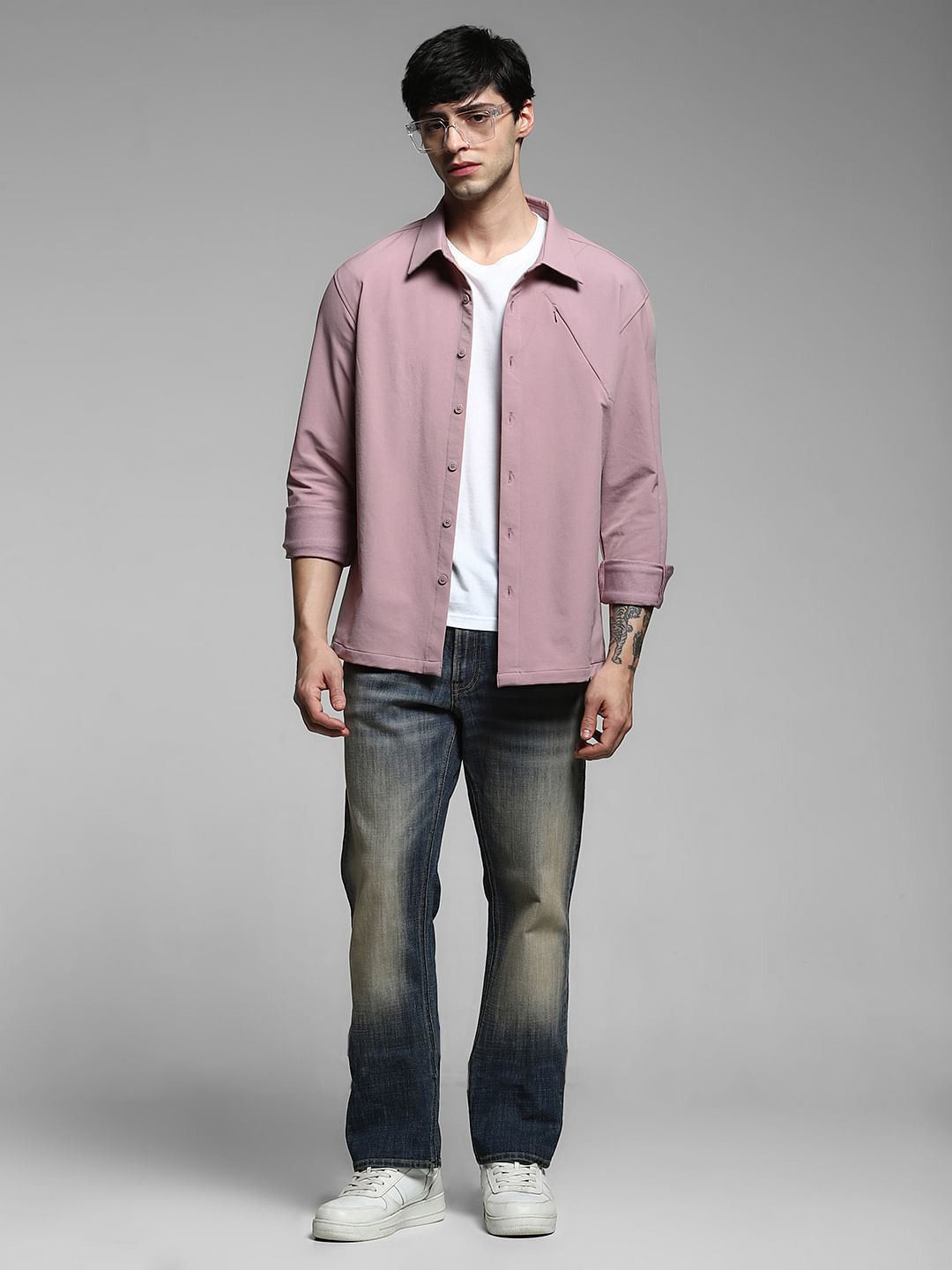 Lilac Full Sleeves Overshirt