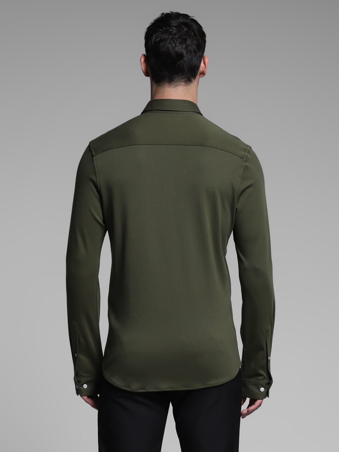 Green Cotton Knit Shirt