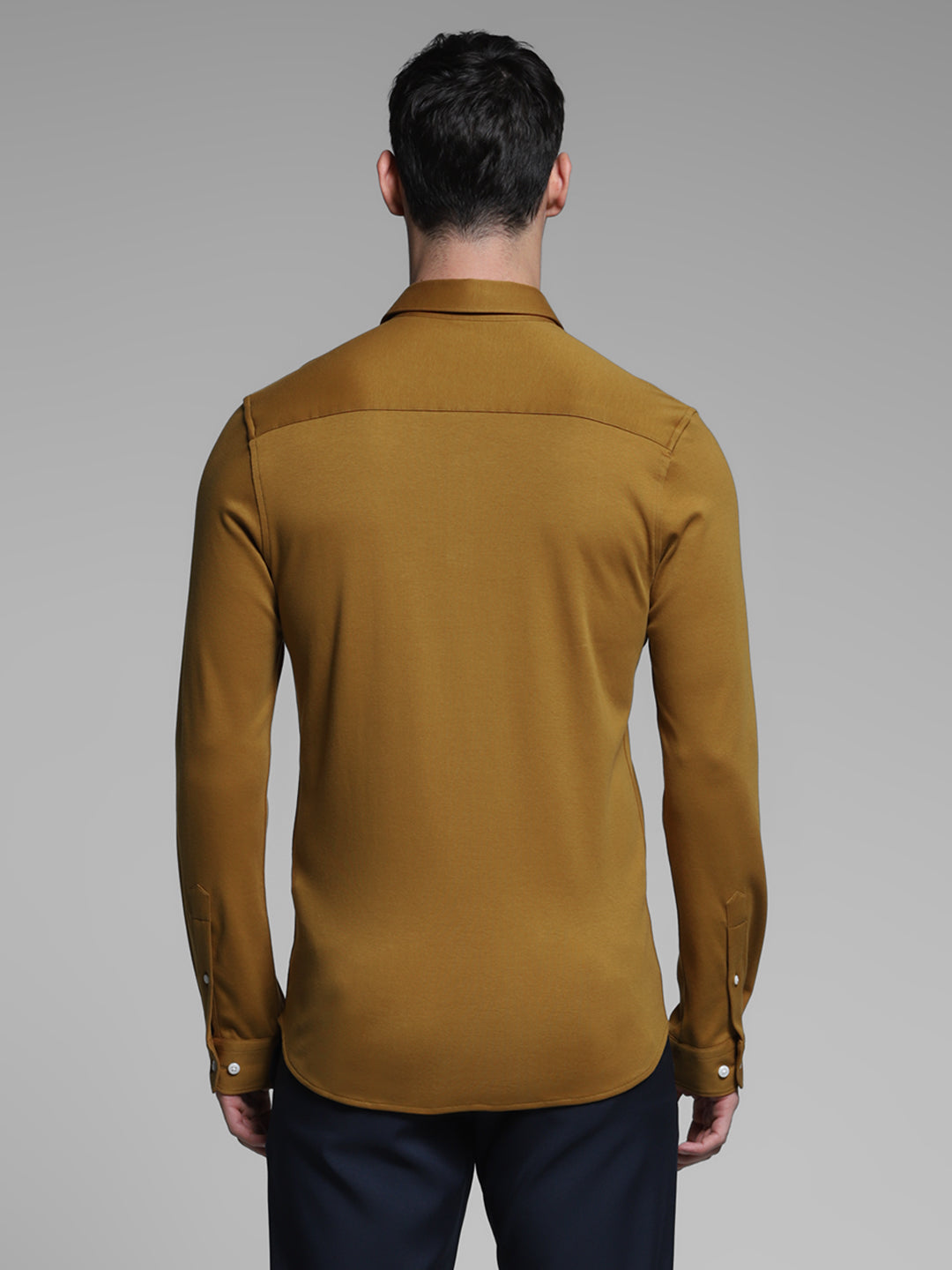 Brown Cotton Knit Shirt
