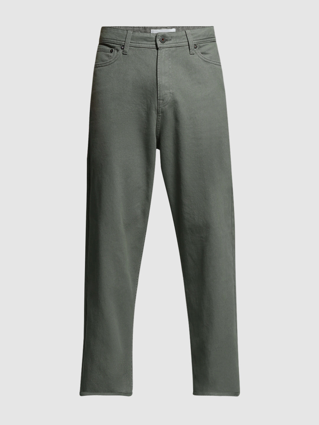 Dark Green Mid Rise Pants