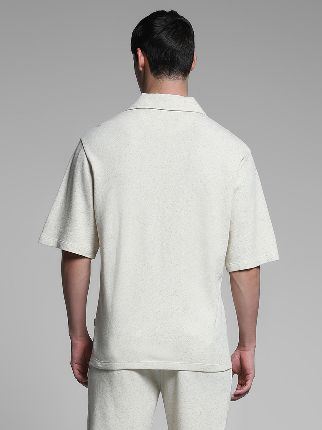 Off-White Cotton Co-ord Oversized Shirt
