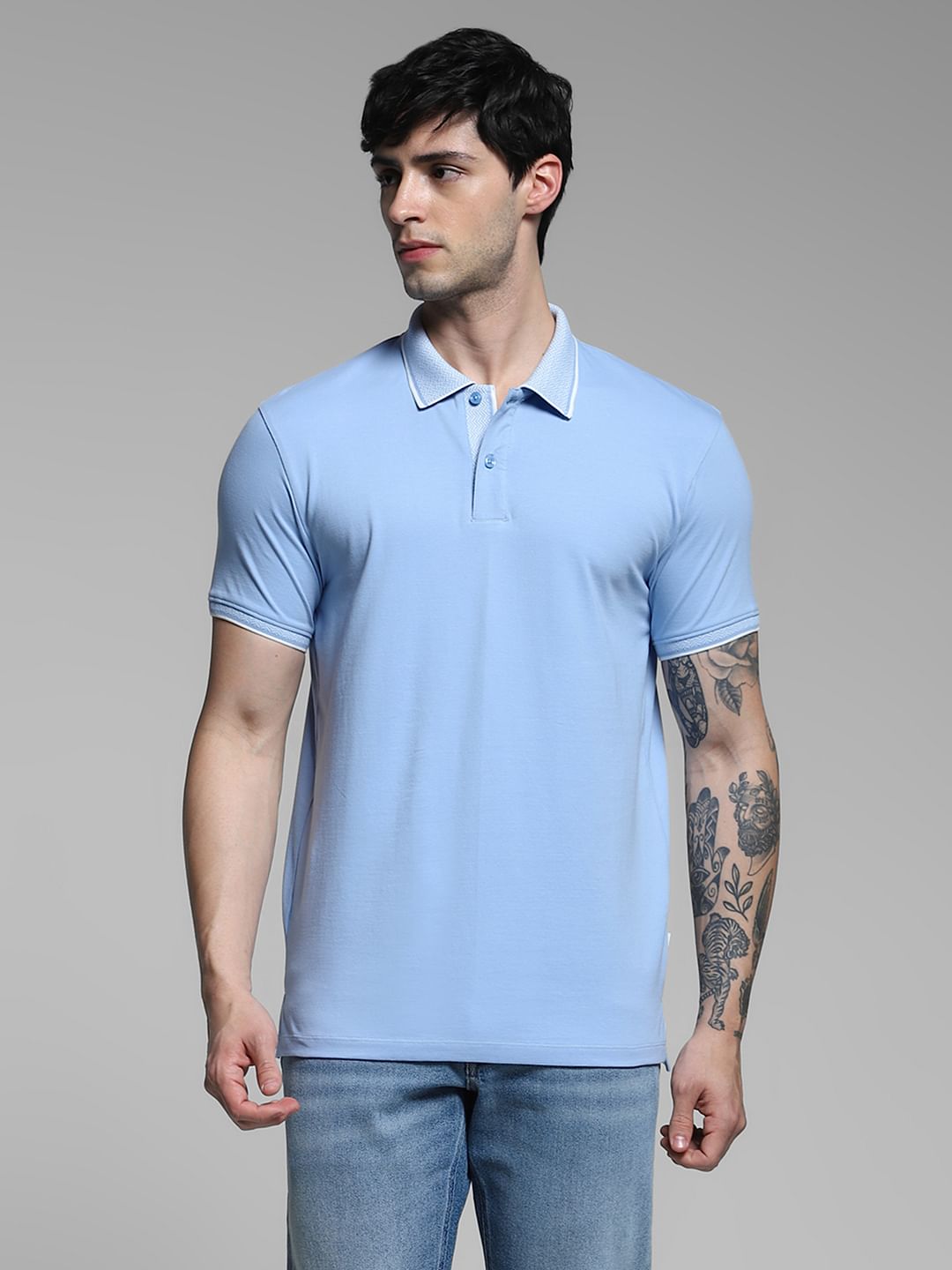 Light Blue Cotton Polo