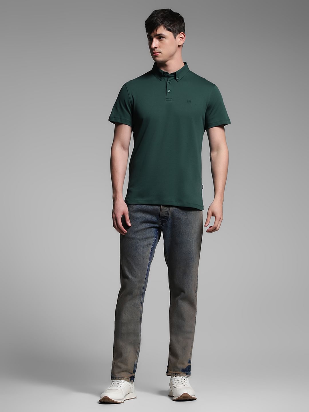 Dark Green Cotton Polo