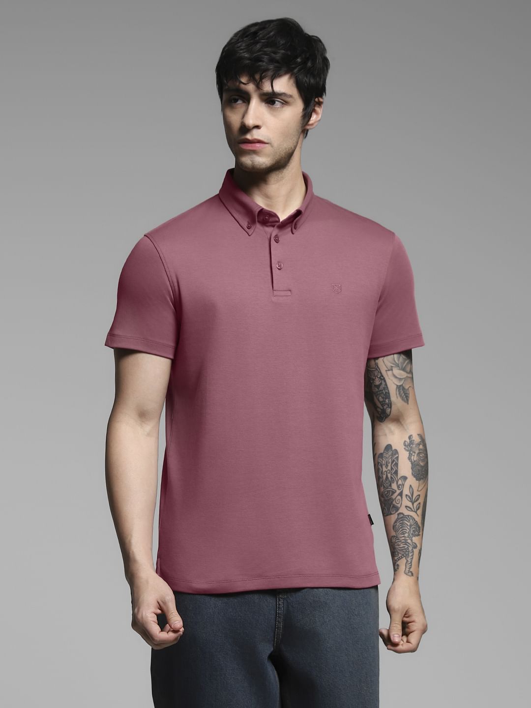 Dark Plum Cotton Polo