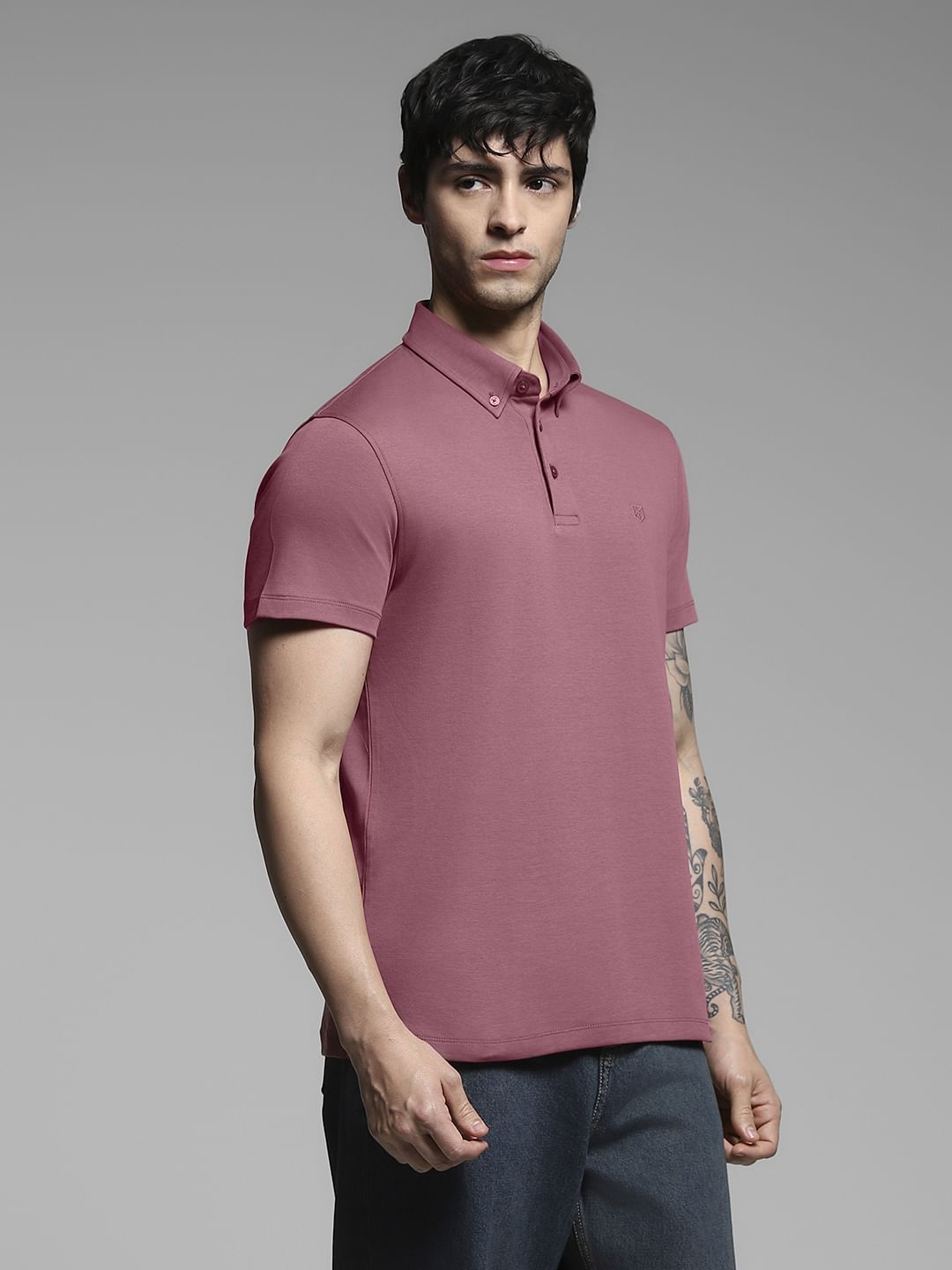 Dark Plum Cotton Polo