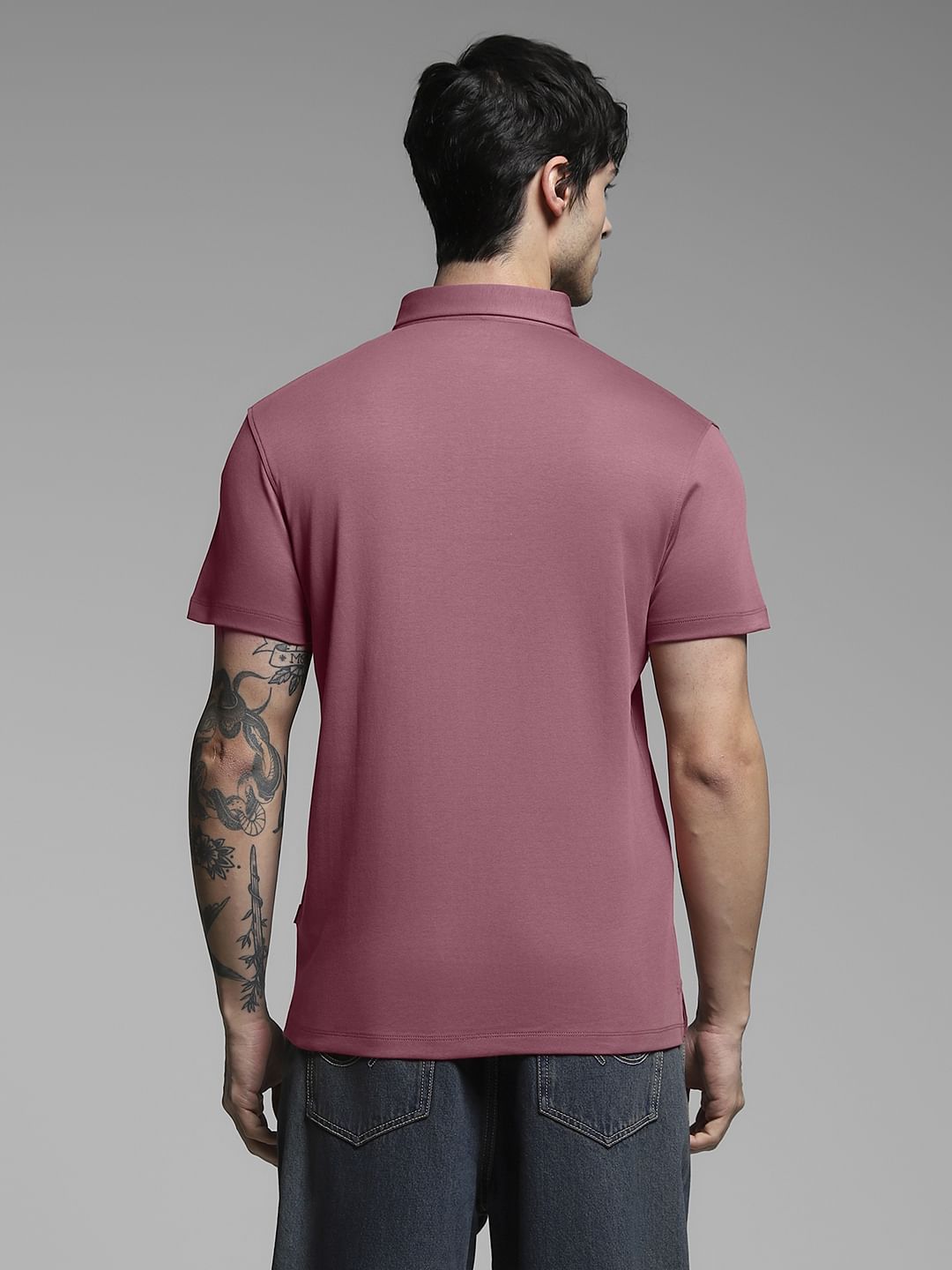 Dark Plum Cotton Polo